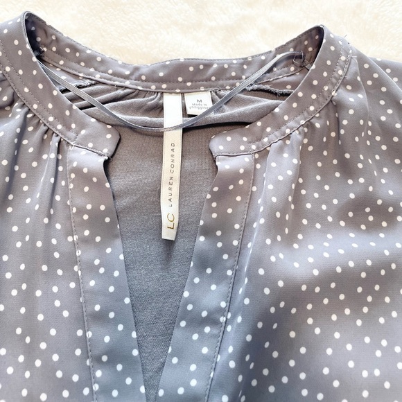 Women's LC Lauren Conrad Polka Dot Flowy Dolman Top - Picture 8 of 13